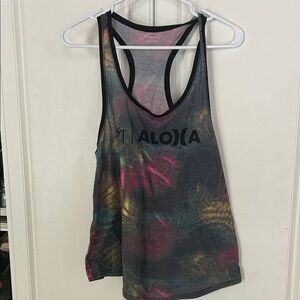 HURLEY ALOHA Nike dri-fit small Yoga Tie-Dye Racerback Tank Top
